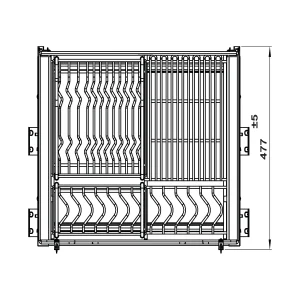 Alternative view of Rổ bát đĩa nan ovan Hafele