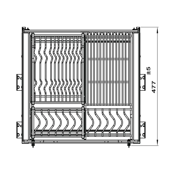 Rổ bát đĩa nan ovan Hafele