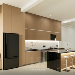 Alternative view of Tủ bếp Nâu Be Ấm Áp