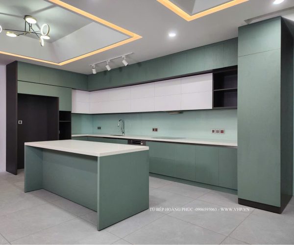 Tủ bếp Xanh Bạc Hà Tươi Mát